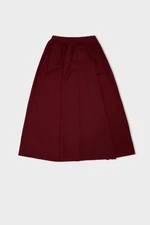 DEFACTO A-Line Waist Zippered Basic Plain Poplin Fabric Maxi Skirt