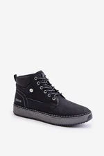 Lace-up men's ankle boots Big Star Hi-Poly System black