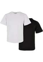 Boys' Organic Basic T-Shirt 2-Pack White/Black