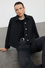 Trendyol Black Stitching Detailed Denim Jacket