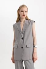 DEFACTO Oversize Fit Sleeveless Blazer Vest