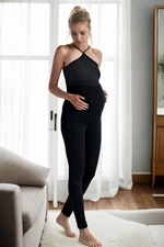 86606 Dewberry Thermal Warm Flexible Winter Pregnant Tights-BLACK