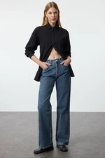 Trendyol Blue High Waist Wide Leg Jeans