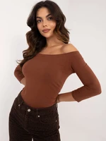 Brown fitted Spanish blouse Blink BASIC FEEL GOOD