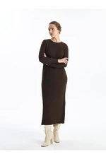 LC Waikiki Crew Neck Straight Long Sleeve Women's Knitwear Dress