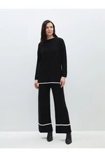 LC Waikiki LCW Elastic Waist Plain Wide Leg Women's Knitwear Trousers