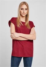 Women's Organic T-Shirt with Extended Shoulder Burgundy