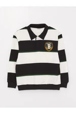 LC Waikiki Boys' Comfort Fit Polo Neck Striped Sweatshirt