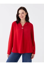 LC Waikiki Loose Collar Plain Long Sleeve Women's Blouse