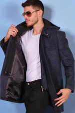 PLT8335 DEWBERRY MEN'S COAT-DIAGONAL BLUE-BLACK