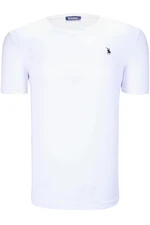 T8568 DEWBERRY V-NECK MEN'S T-SHIRT-PLAIN WHITE