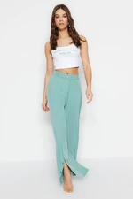 Trendyol Mint Wide Leg Buttoned Woven Trousers