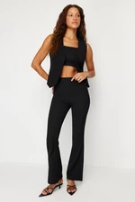 Trendyol Black Flare Woven Trousers