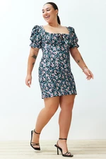 Trendyol Curve Multi Color Floral Woven Dress