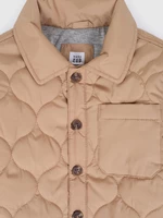 Light brown quilted jacket for boys GAP