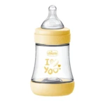 CHICCO Lahev kojenecká Perfect5 silikon, žlutá 150 ml