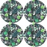 Bertoni Home Unisex's 4 Round Table Pads Set Lambada Green