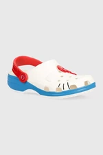 Šľapky Crocs Hello Kitty IAM Classic Clog dámske, biela farba, 209438