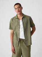 Green Men's Linen Shirt GAP