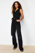 Trendyol Black High Waist Wide Leg Jeans