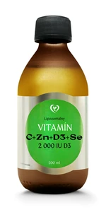 Zdravý Svet Lipozomální vitamín C + D3 + zinek + selen 200 ml