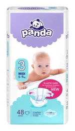 PANDA Midi detské plienky 5-9kg 48 ks