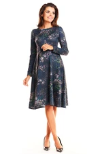 Awama Woman's Dress A250 Navy Blue