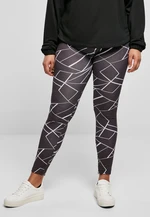 Women's AOP Geometric Black Leggings