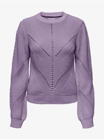 Purple women's patterned sweater ONLY Ella - Women's