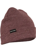 Basic Flap Beanie vínová melanž