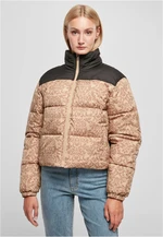 Dámská bunda AOP Retro Puffer Unionbeigedamast