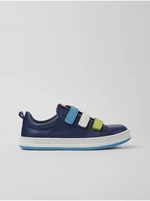 Dark Blue Boys' Leather Camper Sneakers - Boys