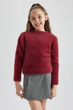 DEFACTO Girls Crew Neck Knitted Sweater