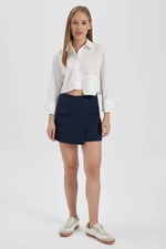 DEFACTO Cool Regular Fit Cargo Pocket Shorts Skirt