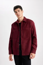 DEFACTO Relax Fit Polo Collar Shirt Jacket