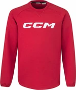 CCM Locker Room Fleece Crew SR Red Długi rękaw 2XL SR