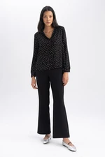 DEFACTO Straight Fit High Waist Trousers