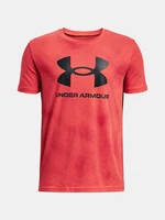 Under Armour UA Sportstyle Logo Aop SS Triko dětské Červená