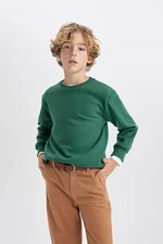 DEFACTO Boy's Crew Neck Thessaloniki Fabric Sweatshirt