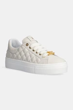 Dětské kožené sneakers boty Elisabetta Franchi béžová barva, F4A9.E0106.1251