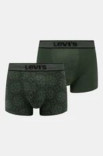 Boxerky Levi's 2-pack pánské, zelená barva, 37149-1032