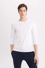 DEFACTO Regular Fit Crew Neck Basic Pajama Top