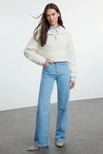 Trendyol Blue High Waist Wide Leg Jeans