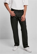 Straight Slit Jeans black raw