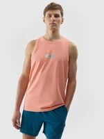 Pánsky regular tank top s potlačou - oranžový