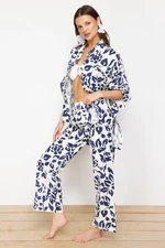 Trendyol Floral Print Woven Kimono Pants Set