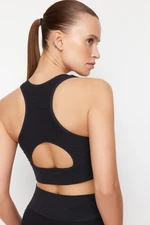 Trendyol Black Seamless/Seamless Supported/Shaping Back Detailed Knitted Sports Bra