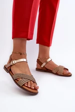 Women's flat sandals S.Barski brown