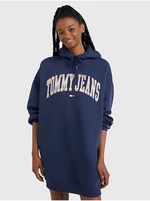 Dark blue Ladies Hoodie Dress Tommy Jeans - Ladies