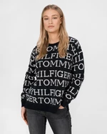 Tommy Hilfiger All-Over Svetr Modrá